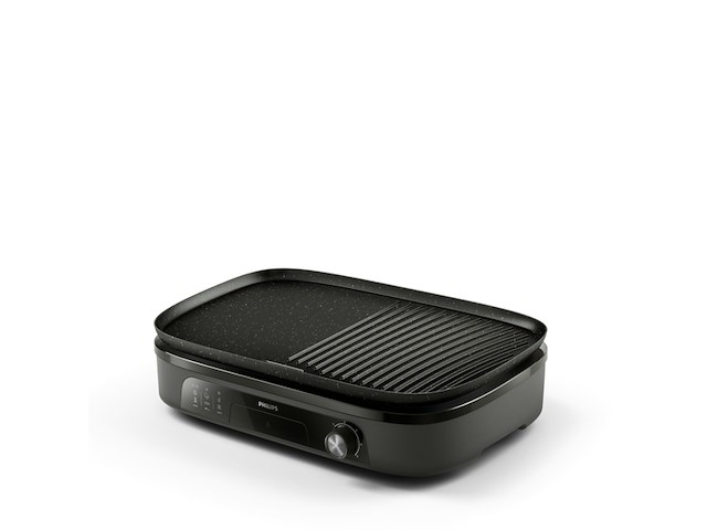 Philips tafelgrill hd6210/90 instelbare temperatuur 2400w - afbeelding 4 van  6