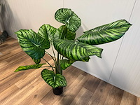 Philodendron white green kunstplant (135cm hoog) - afbeelding 10 van  11