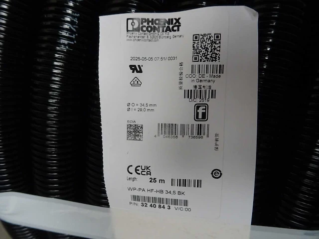 Phoenix contact - wp-pa hf-hb 34,5 bk - beschermingsslang 25 mtr (16x) - afbeelding 2 van  3