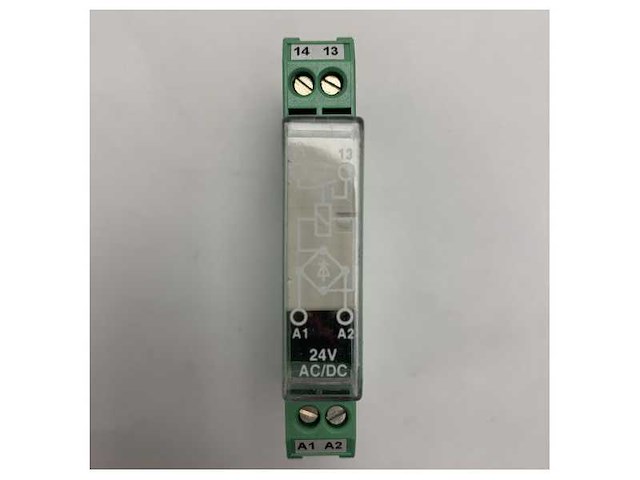 Phoenix contact 24v ac/dc relaismodule voor maritieme toepassingen - duurzaam, waterdicht, din-rail bevestiging - afbeelding 1 van  2
