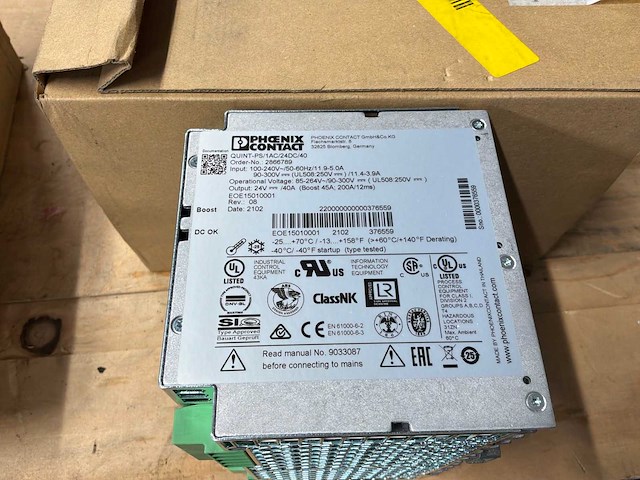 Phoenix contact quint-ps/1ac/24dc/40 power supply - afbeelding 3 van  3