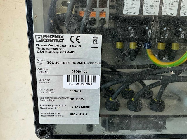 Phoenix contact sol-sc-1st-0-dc-3mppt-1004se pv string combiner boxen – 1000 v dc – 10 stuks - afbeelding 7 van  14