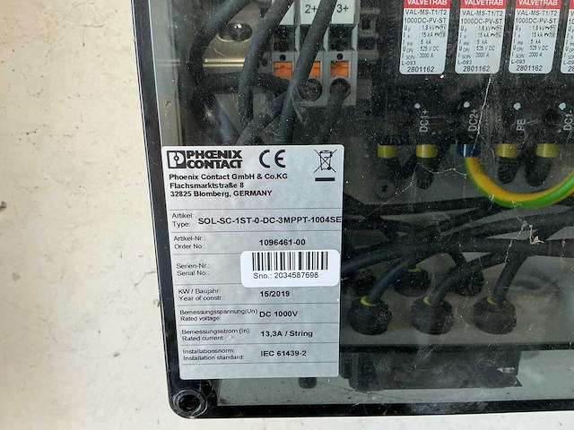 Phoenix contact sol-sc-1st-0-dc-3mppt-1004se pv string combiner boxen – 1000 v dc – 10 stuks - afbeelding 5 van  8