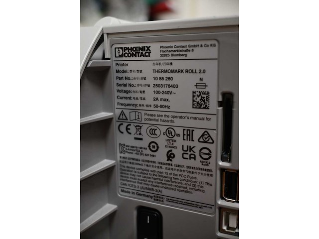 Phoenix contact thermomark roll 2.0 thermische labelprinter - afbeelding 4 van  4