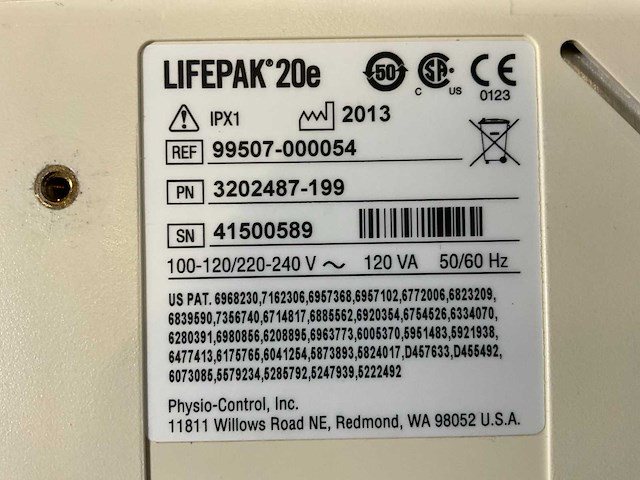 Physio control - lifepak 20e defibrillator monitor - 2013 - afbeelding 5 van  5