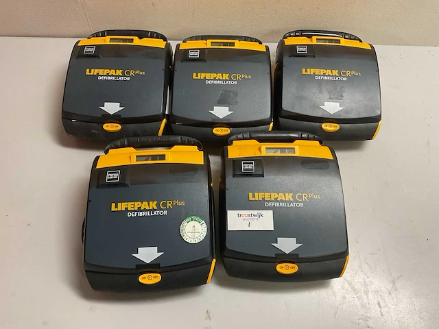 Physio control lifepak crplus aed defibrillator (5x) - afbeelding 1 van  5