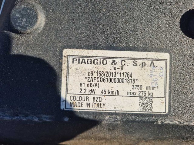Piaggio - bromscooter - liberty - motorised scooter - afbeelding 9 van  9