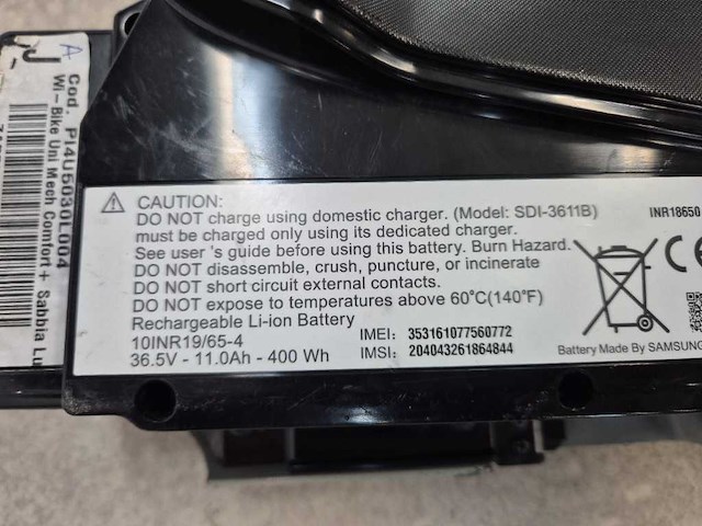 Piaggio - uni deore - comfort d55 400wh - elektrische fiets - afbeelding 9 van  10