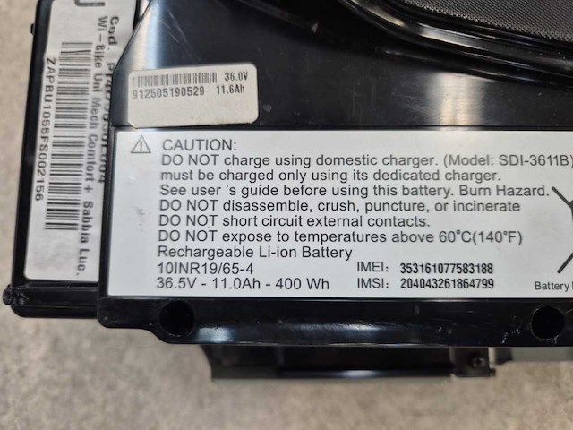 Piaggio - uni deore - comfort d55 400wh - elektrische fiets - afbeelding 8 van  9