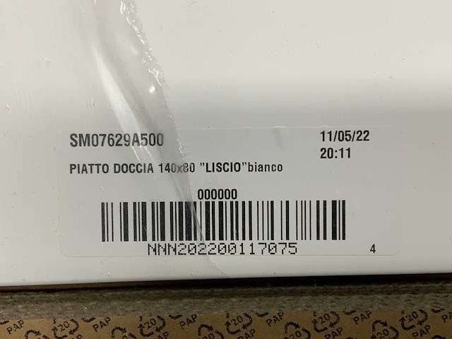 Piatto doccia liscio solid surface douchevloer 140 x 80 cm - afbeelding 5 van  6