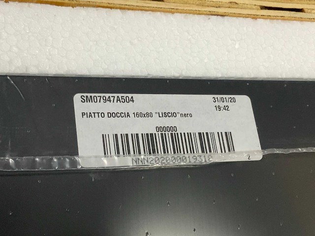 Piatto doccia liscio solid surface douchevloer 160 x 80 cm - afbeelding 6 van  8