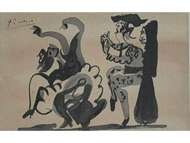 Picasso - gouache - 38 x 48 - afbeelding 1 van  5