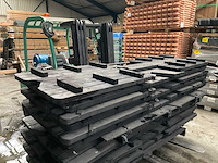 Picknick tafel "family" zwart geïmpregneerd - 240x155x75 cm - afbeelding 2 van  5