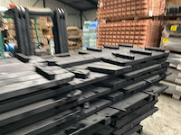 Picknick tafel "family" zwart geïmpregneerd - 240x155x75 cm - afbeelding 3 van  5