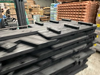 Picknick tafel "family" zwart geïmpregneerd - 240x155x75 cm - afbeelding 4 van  5