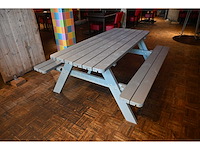 Picknick tafel met inklapbare zijkant (2x) - afbeelding 3 van  5