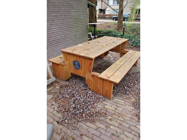 Picknicktafel afm. 200 x 180 cm. - afbeelding 2 van  2