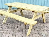 Picknicktafel de luxe xxl (2026) zware kwaliteit, gedemonteerd - afbeelding 1 van  6