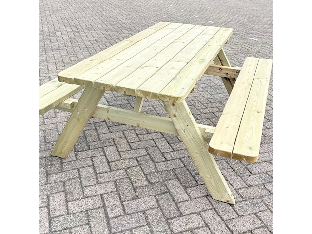 Picknicktafel de luxe xxl (2026) zware kwaliteit, gedemonteerd - afbeelding 3 van  6