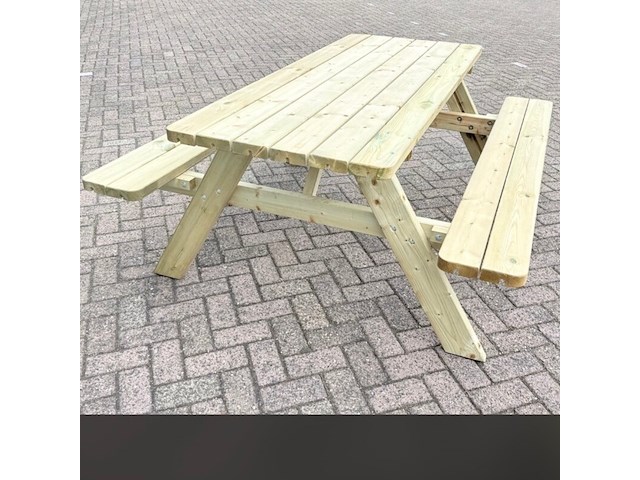 Picknicktafel de luxe xxl (2026) zware kwaliteit, gedemonteerd - afbeelding 3 van  6