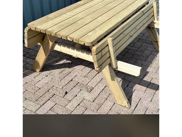 Picknicktafel de luxe xxl (2026) zware kwaliteit, gedemonteerd - afbeelding 5 van  6