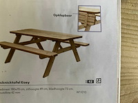 Picknicktafel "easy" opklapbaar 180x70x73 cm - afbeelding 2 van  9