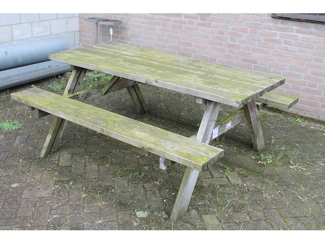 Picknicktafel sediamo met afmeting 177 x 145 cm. hoogte 76 cm. - afbeelding 2 van  2
