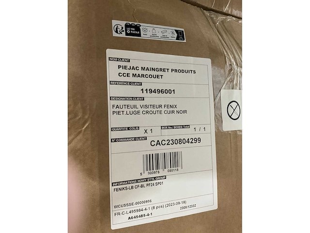 Piejac maingret bezoekersstoel (3x) - afbeelding 1 van  3