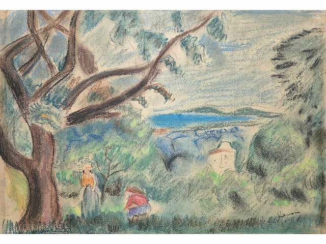 Pierre-auguste renoir - tekening op papier - afbeelding 1 van  3