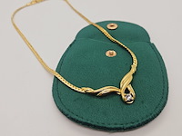 Pierre balmain goldplated collier met steen