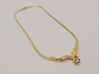 Pierre balmain goldplated collier met steen - afbeelding 2 van  7