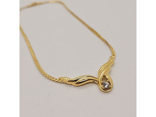 Pierre balmain goldplated collier met steen - afbeelding 3 van  7