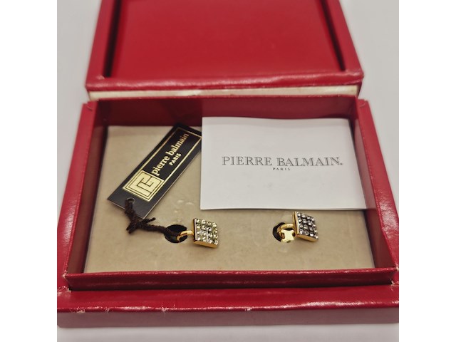 Pierre balmain goldplated oorbellen met steentjes - afbeelding 2 van  7
