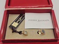 Pierre balmain goldplated oorbellen met steentjes - afbeelding 2 van  7
