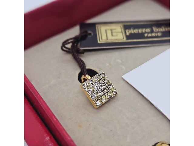 Pierre balmain goldplated oorbellen met steentjes - afbeelding 4 van  7