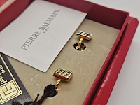 Pierre balmain goldplated oorbellen met steentjes - afbeelding 5 van  7