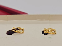 Pierre balmain goldplated oorbellen met steentjes - afbeelding 6 van  7