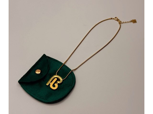 Pierre balmain goldplated ''pb'' pendant collier - afbeelding 1 van  5