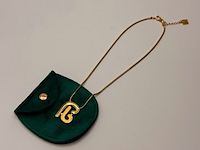 Pierre balmain goldplated ''pb'' pendant collier - afbeelding 1 van  5