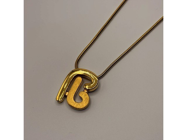 Pierre balmain goldplated ''pb'' pendant collier - afbeelding 2 van  5