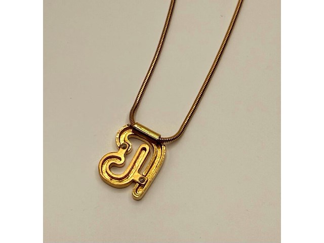 Pierre balmain goldplated ''pb'' pendant collier - afbeelding 3 van  5