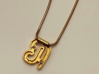 Pierre balmain goldplated ''pb'' pendant collier - afbeelding 3 van  5