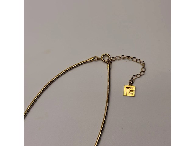 Pierre balmain goldplated ''pb'' pendant collier - afbeelding 4 van  5