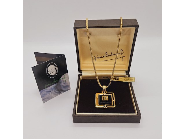 Pierre balmain goldplated pendant collier - full set - afbeelding 1 van  9