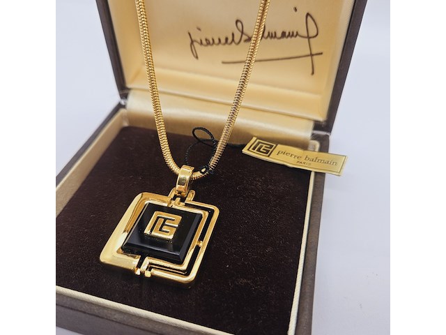 Pierre balmain goldplated pendant collier - full set - afbeelding 4 van  9