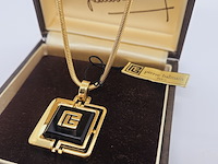 Pierre balmain goldplated pendant collier - full set - afbeelding 4 van  9