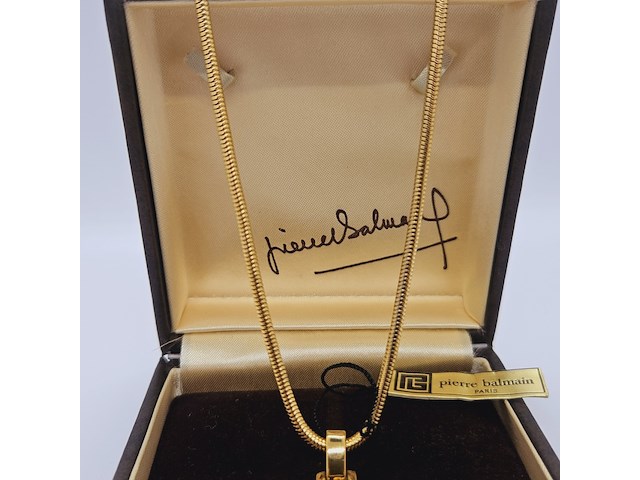 Pierre balmain goldplated pendant collier - full set - afbeelding 5 van  9