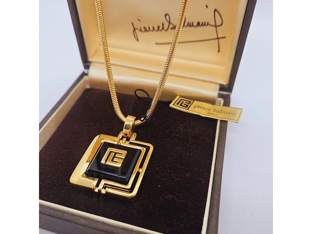 Pierre balmain goldplated pendant collier - full set - afbeelding 3 van  9