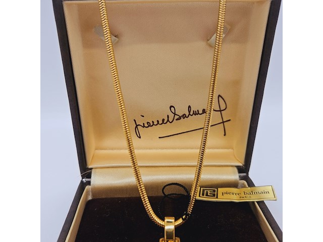 Pierre balmain goldplated pendant collier - full set - afbeelding 5 van  9