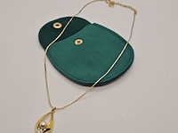 Pierre balmain goldplated pendant collier met parel en steentjes - afbeelding 2 van  5